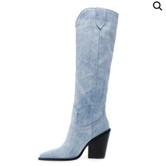 Steve Madden Light Blue Heeled Boots - Picture 4 of 6